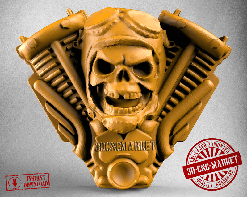 Harley Davidson Skull, 3D STL Model
