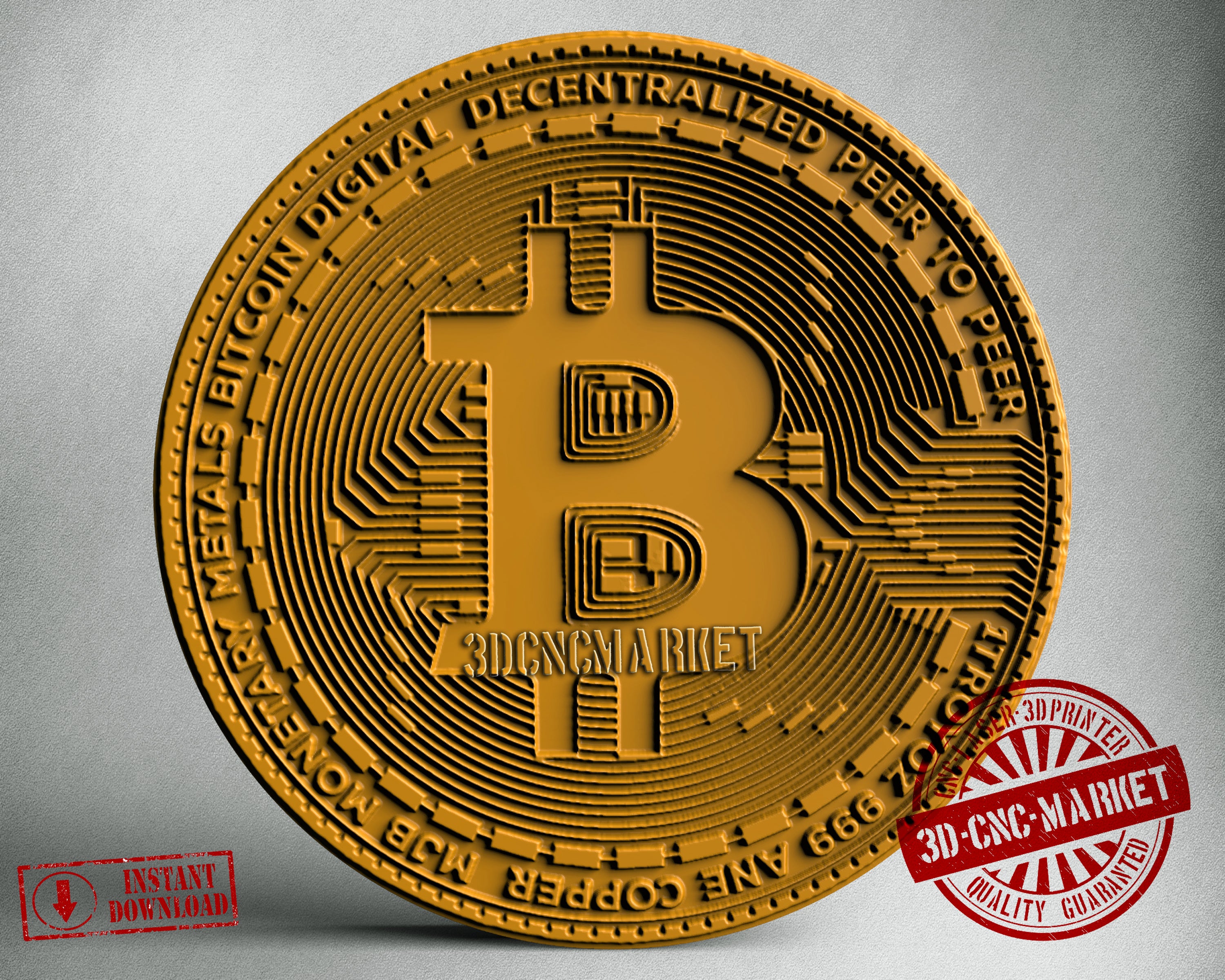 Bitcoin, 3D STL Model