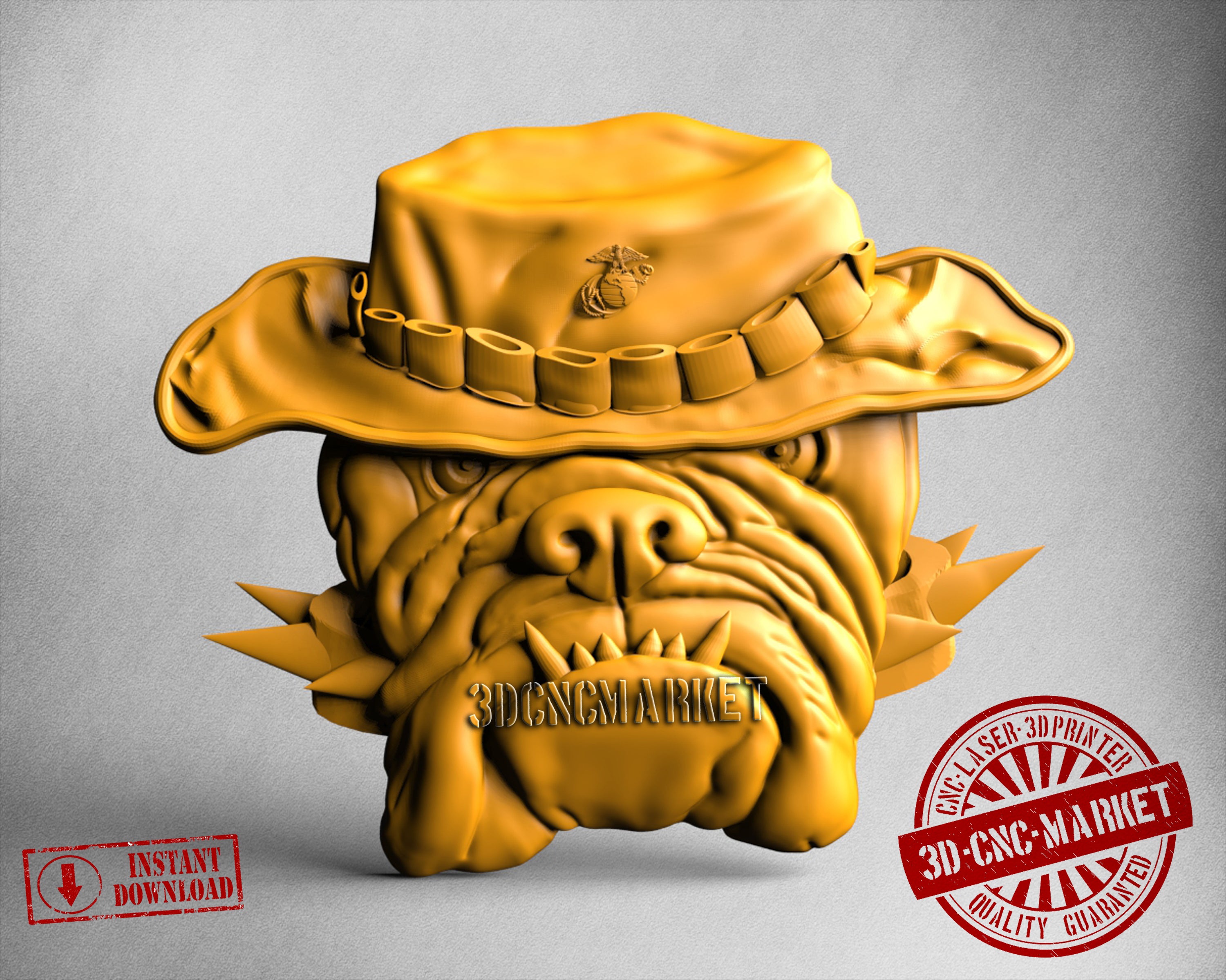 Bull Dog, 3D STL Model