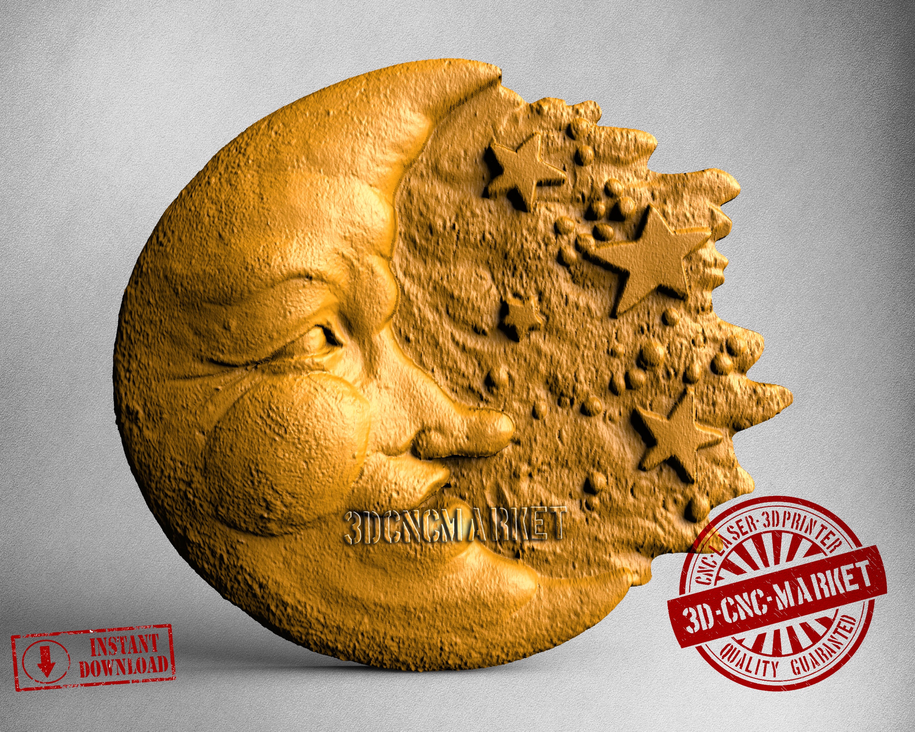 Moon, 3D STL Model