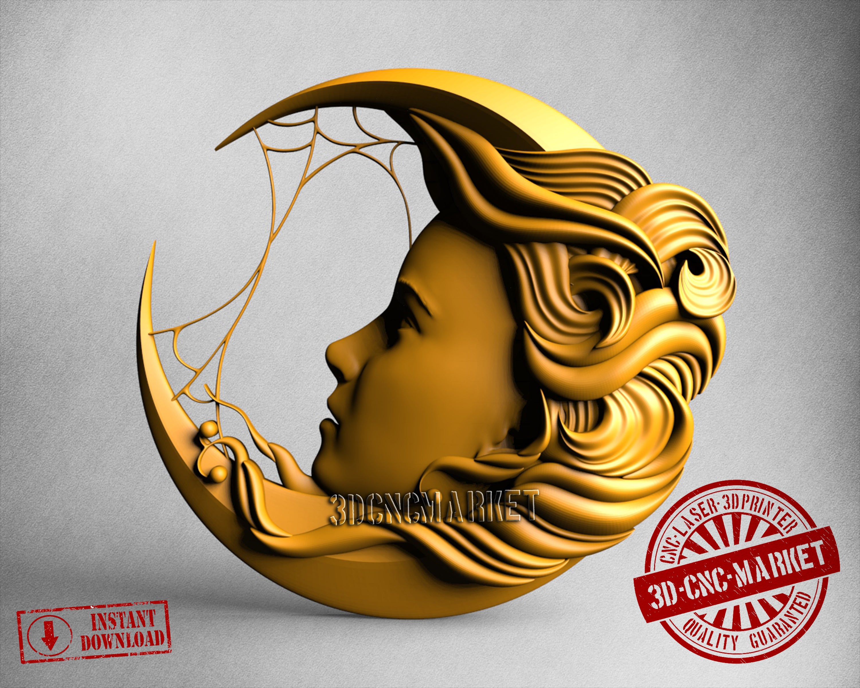 Moon Girl, 3D STL Model