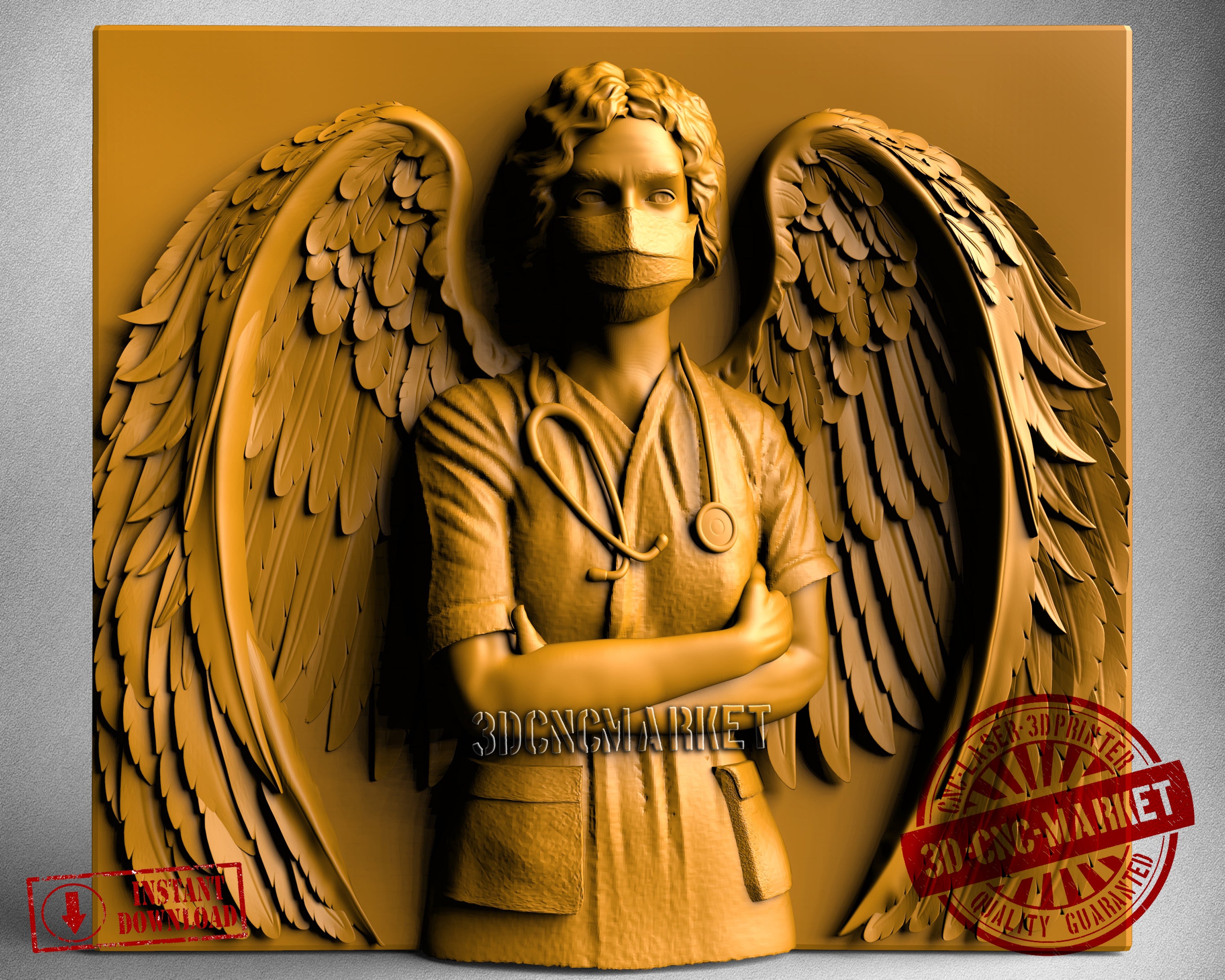 Angel Nurse, 3D STL Model