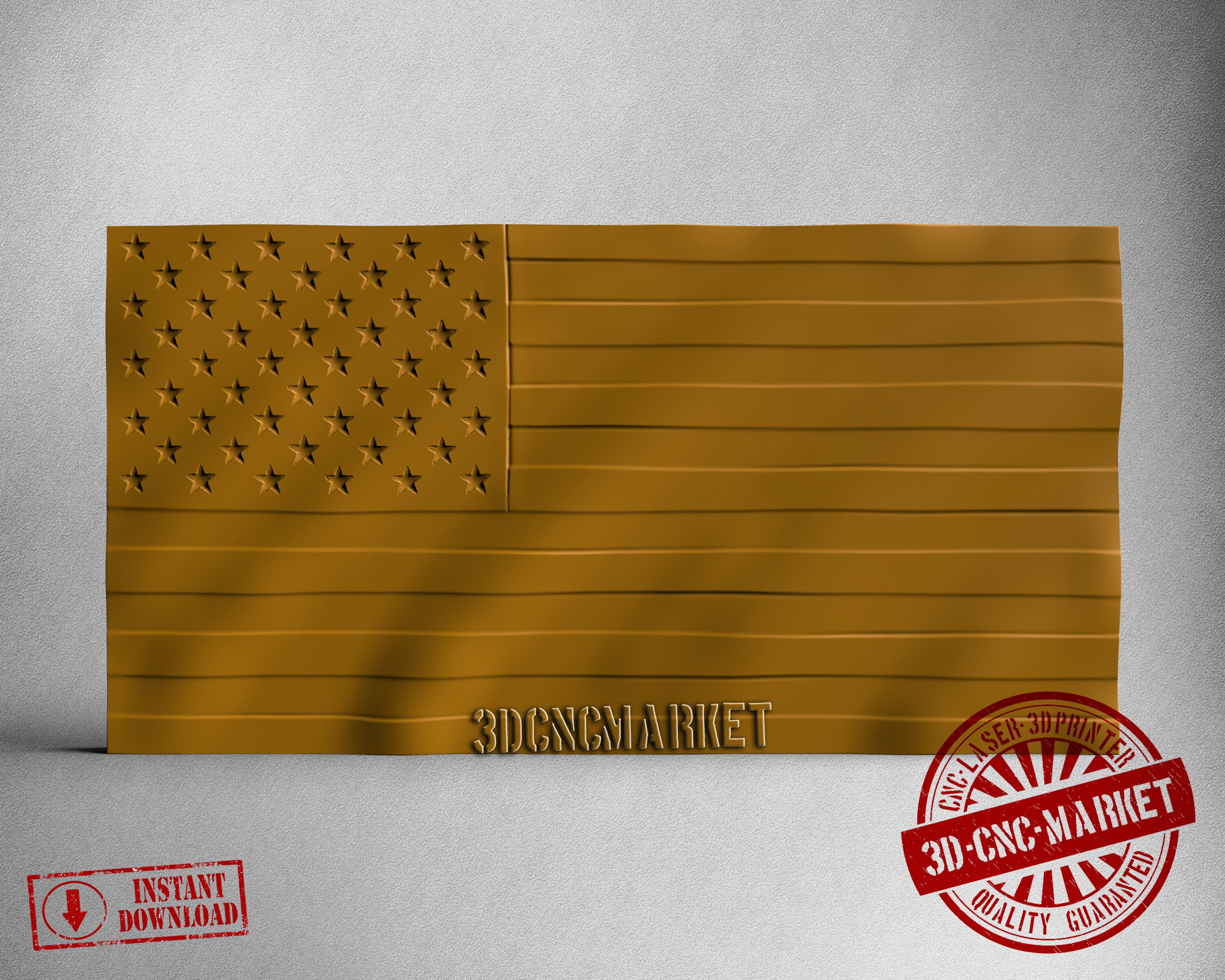 USA Flag, 3D STL Model
