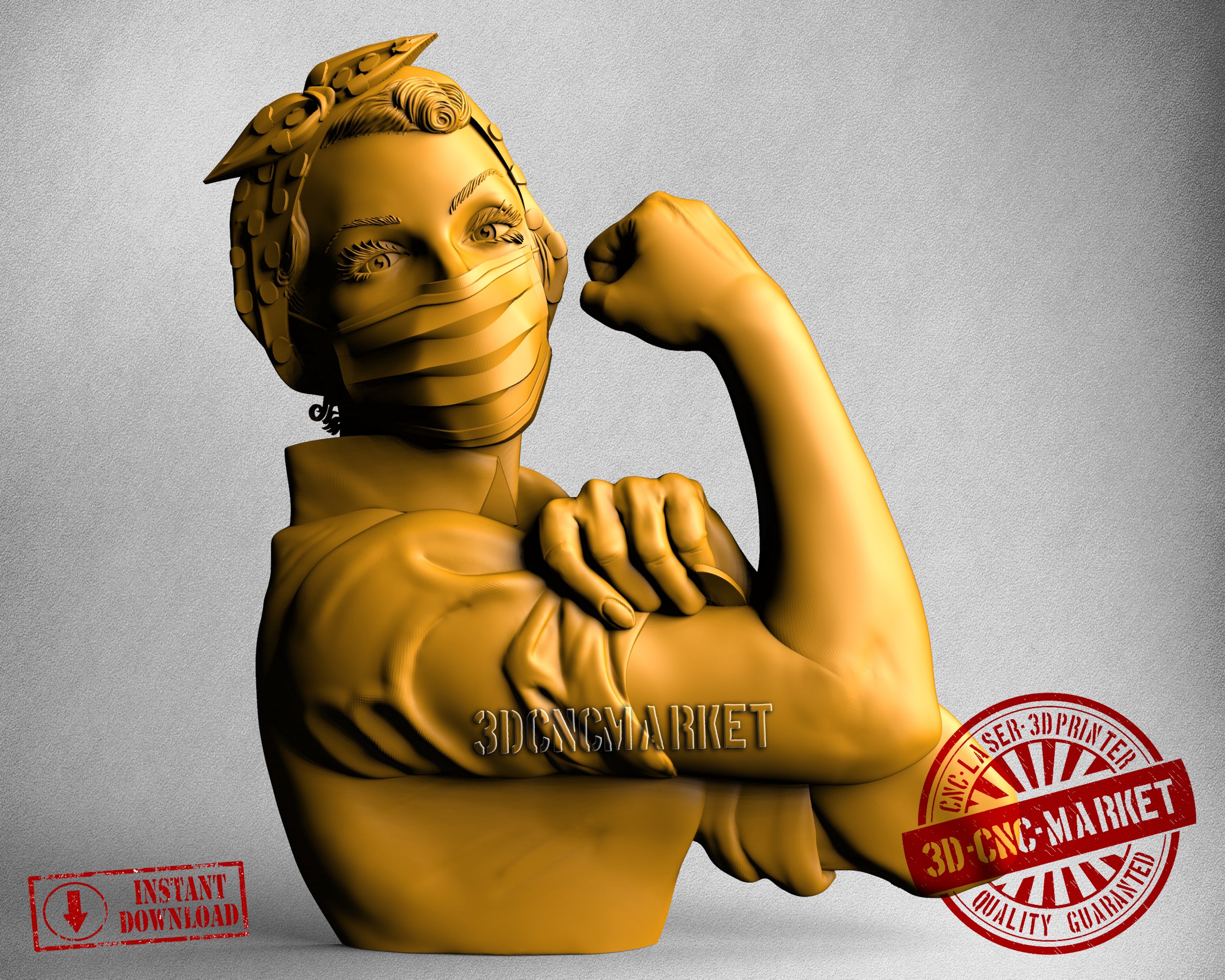 We Can Do It, 3D STL Model
